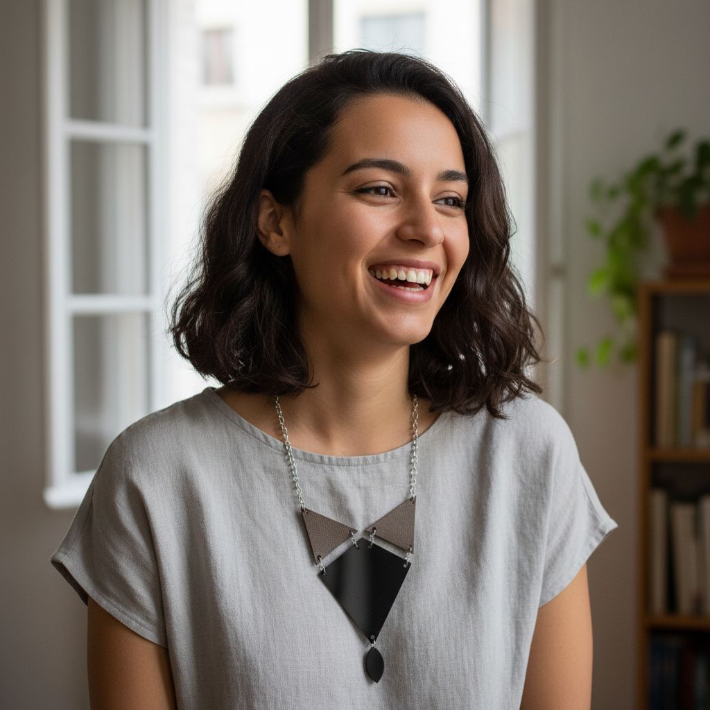 Collier cuir élégant en métal grège et noir pour un style unique