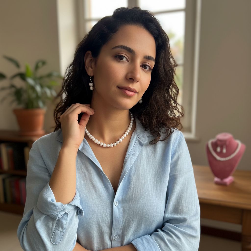 Collier perle en pierre de culture luxe irrésistible