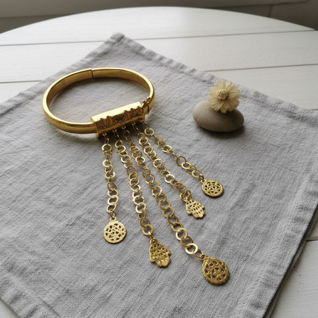 Modèle kholkhal en cuivre pur or 18k une touche d'élégance