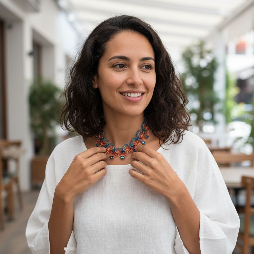 collier macramé exclusif pour un style unique et tendance