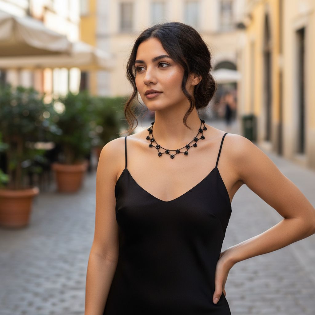 Collier noir élégant pour sublimer votre style avec classe