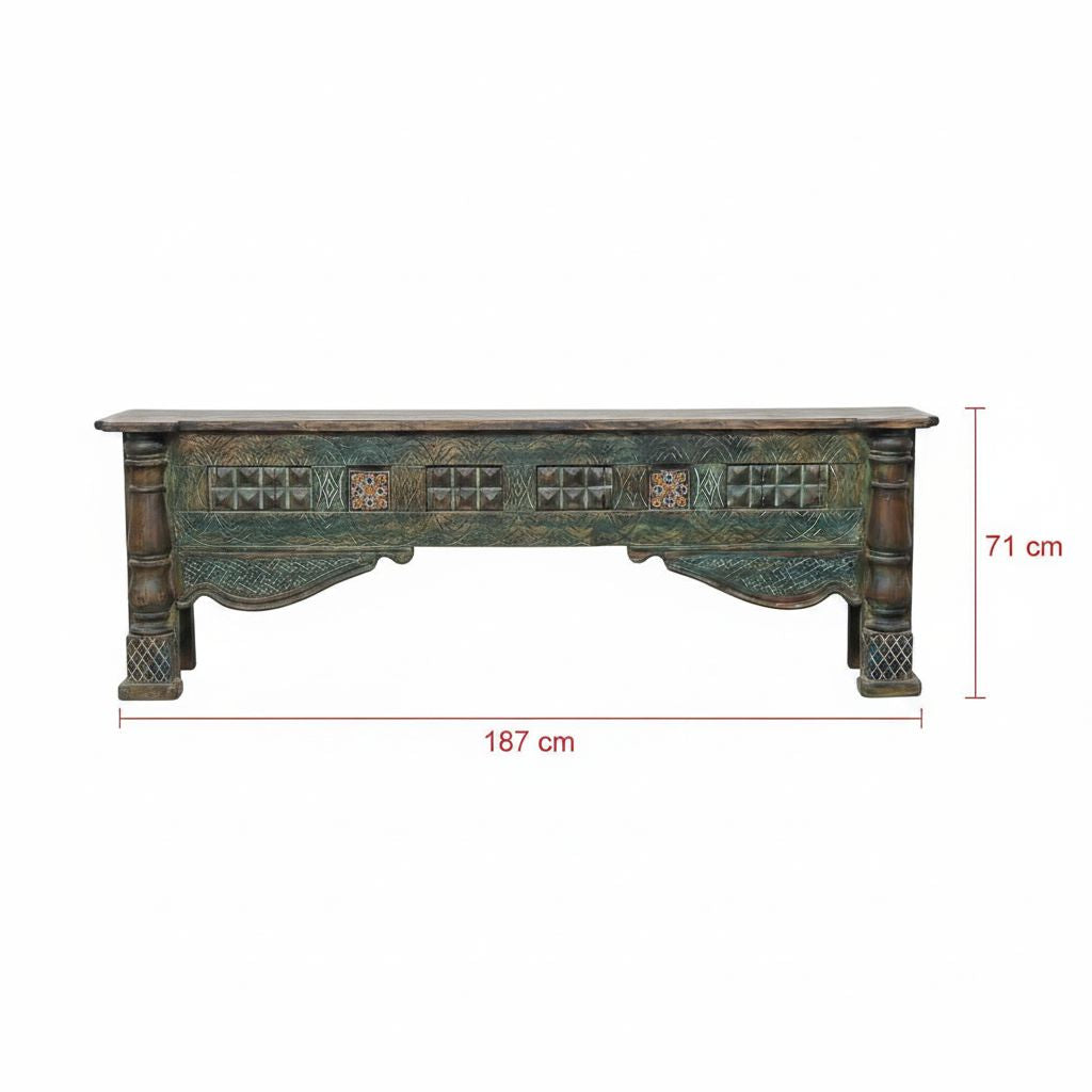 Console en bois élégante 187 x 71 x 34 cm pour un intérieur chic