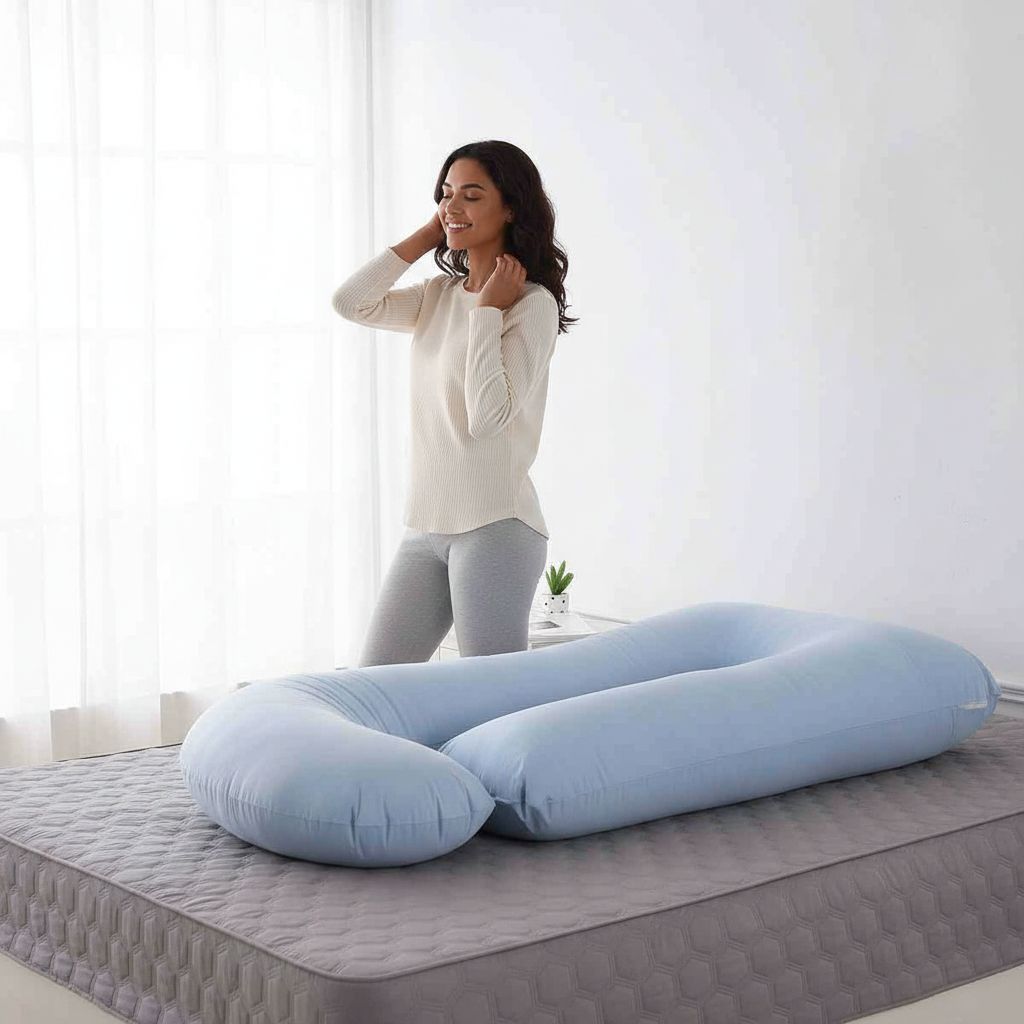 Coussin grossesse géant en coton lavable pour un confort ultime