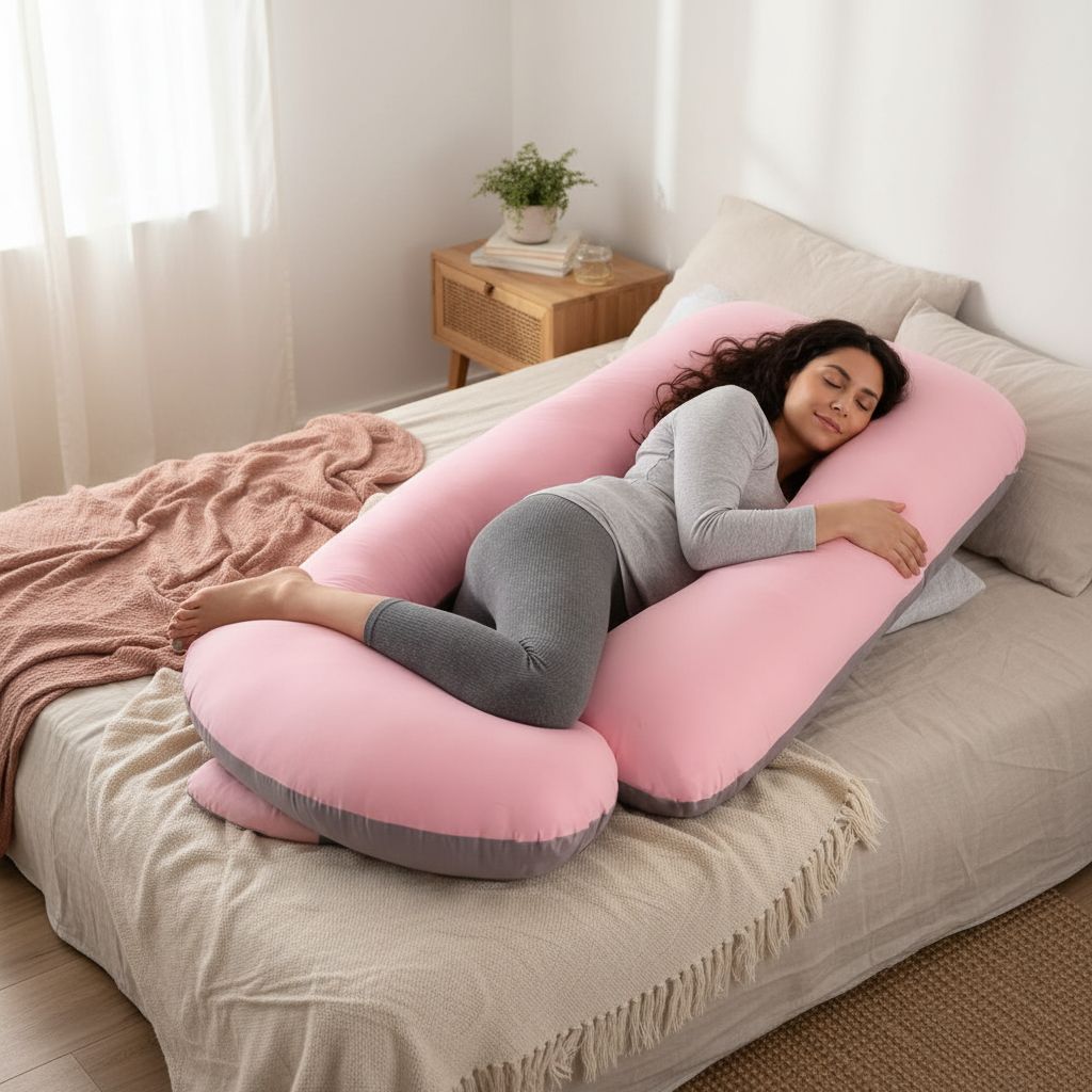 Coussin grossesse géant en coton lavable confort optimal