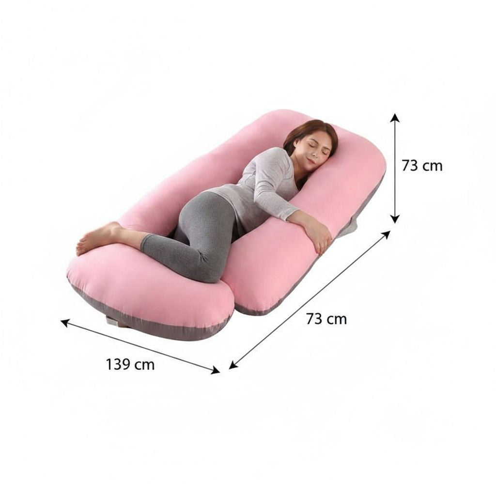 Coussin grossesse géant en coton lavable confort optimal