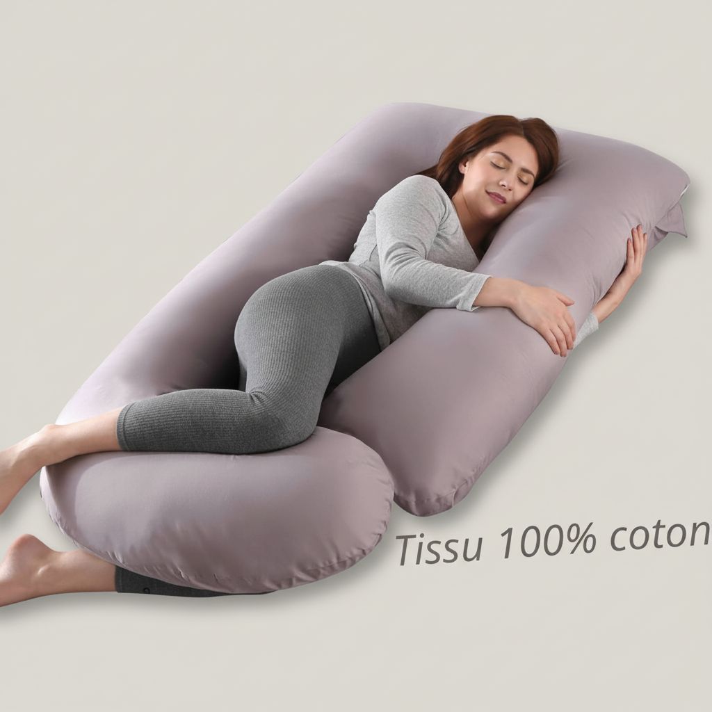 Coussin grossesse géant lavable pour un confort optimal