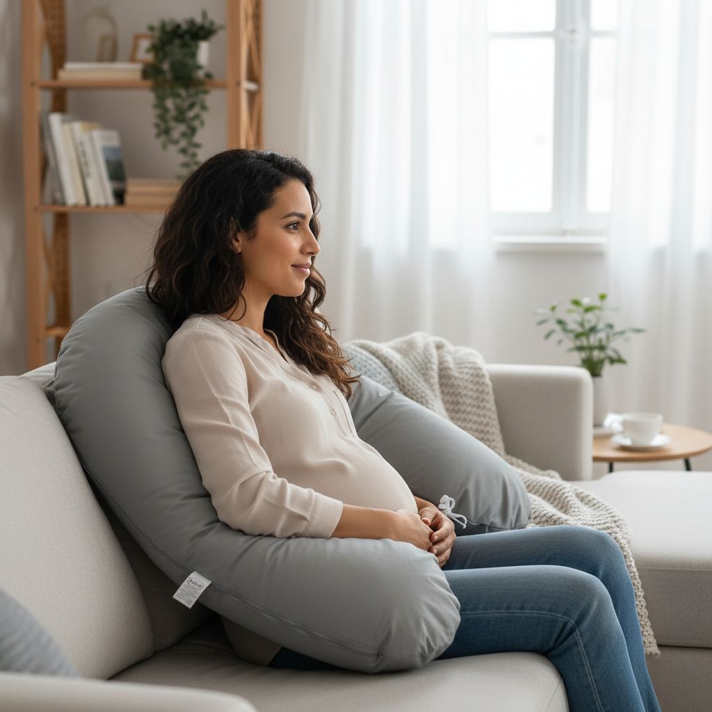 Coussin grossesse gris lavable 3 en 1 confort absolu pour maman