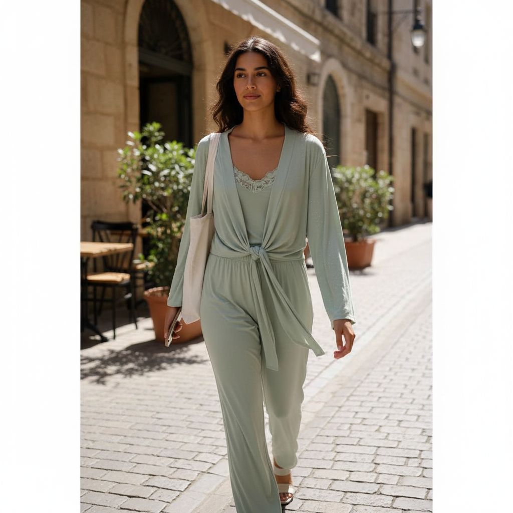 Pyjama femme Crystal green