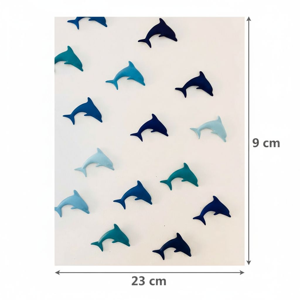 Dauphin autocollant céramique 23x9 cm pour une déco unique