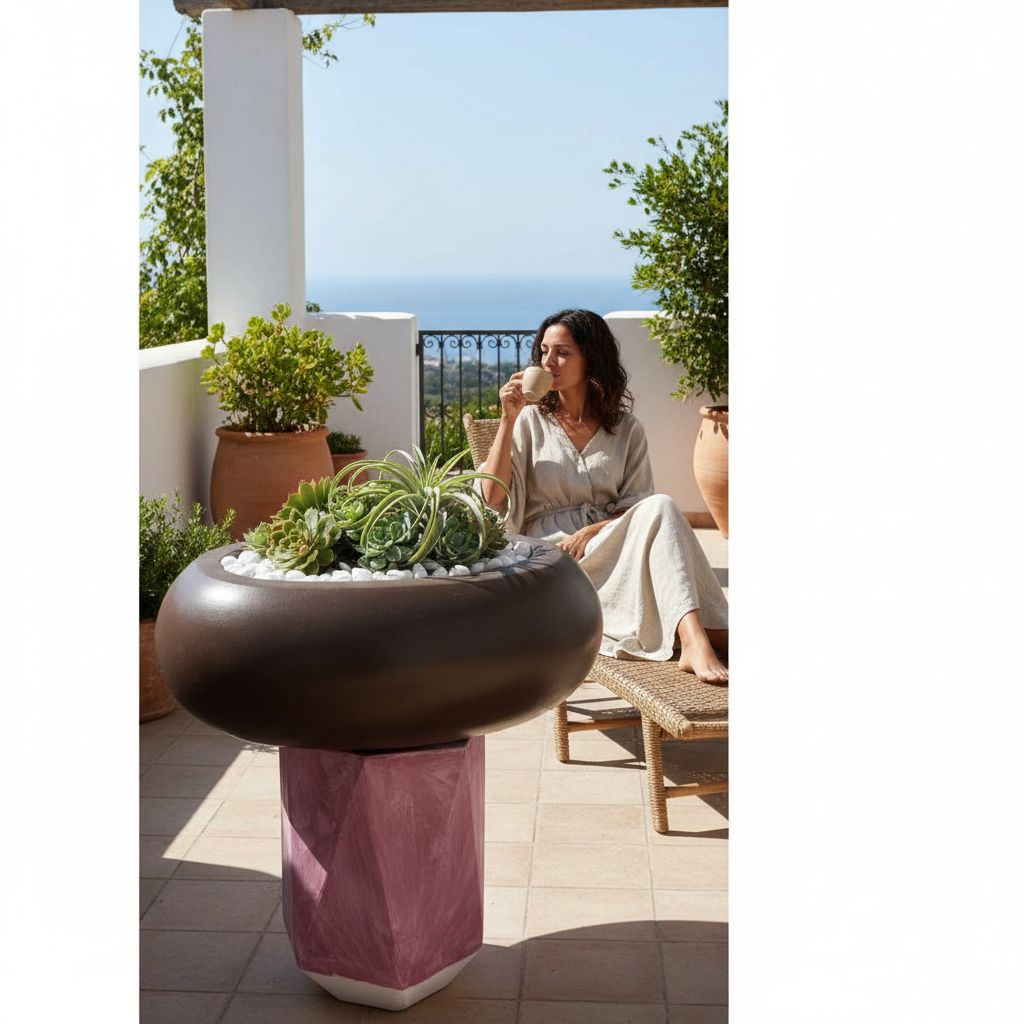 Pots de fleurs blancs 60 cm pour un décor élégant et raffiné