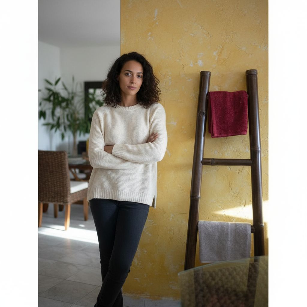 échelle bambou brun