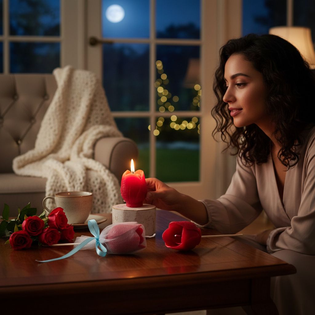 bougie rose luxe pour une ambiance romantique et apaisante