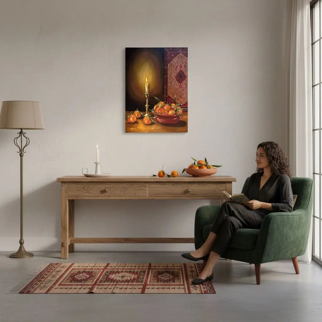 tableau bougie élégance intemporelle pour un intérieur chaleureux