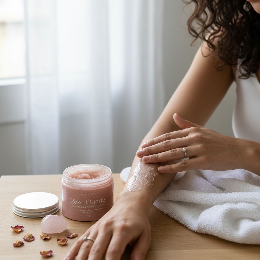Gommage rose quartz éclat et douceur pour corps et visage