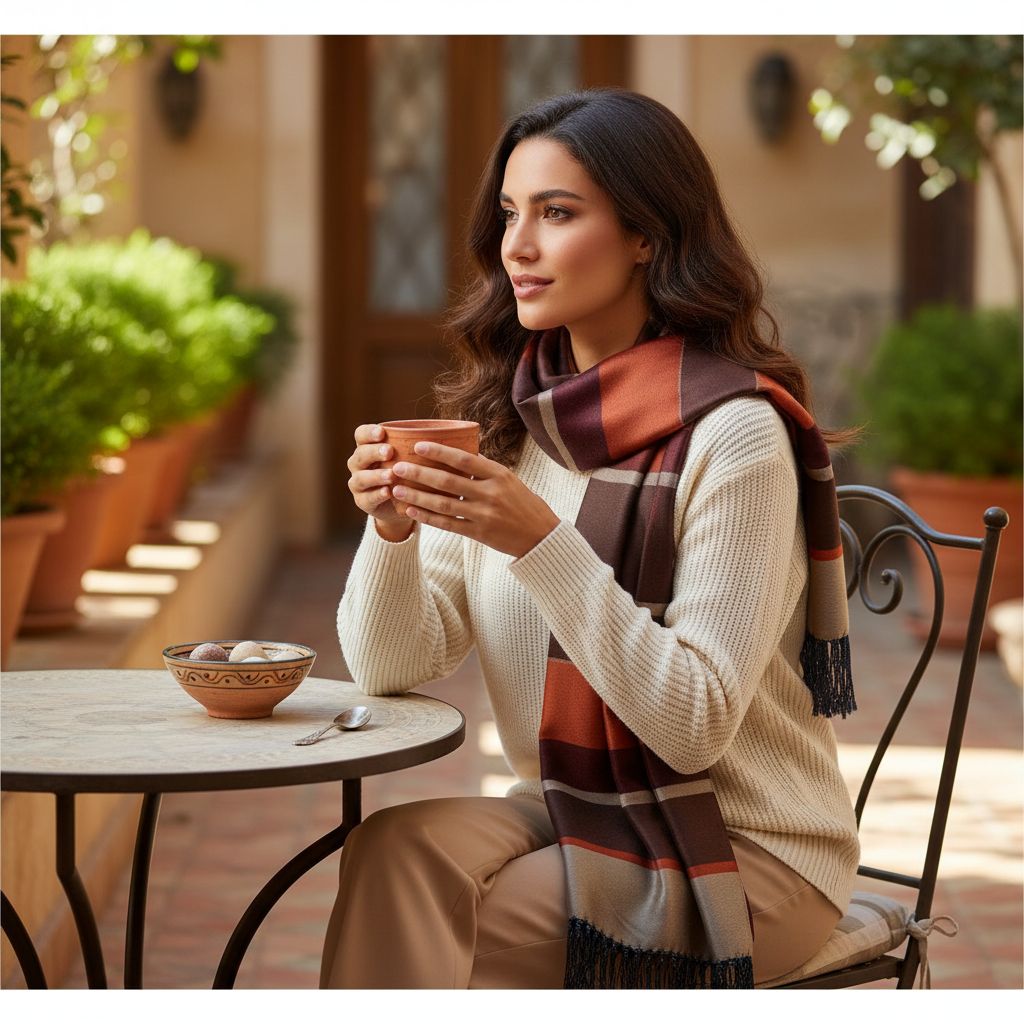 écharpe terracotta élégante pour un style irrésistible 200x65 cm