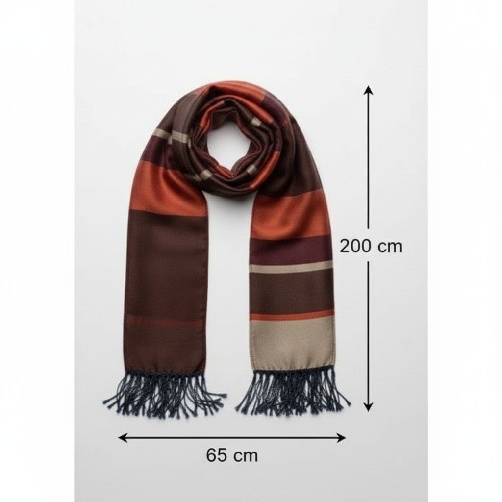 écharpe terracotta élégante pour un style irrésistible 200x65 cm