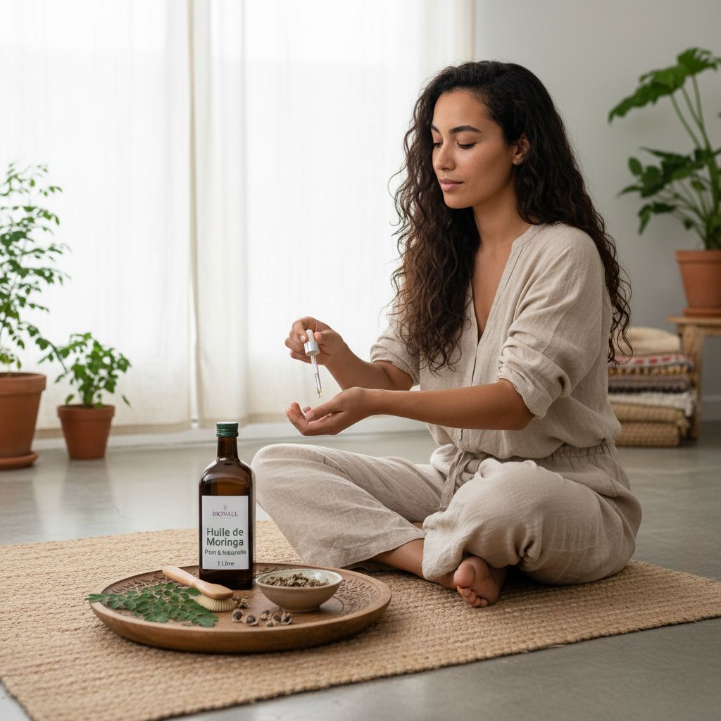 Huile moringa pure 1 L pour une peau éclatante et revitalisée