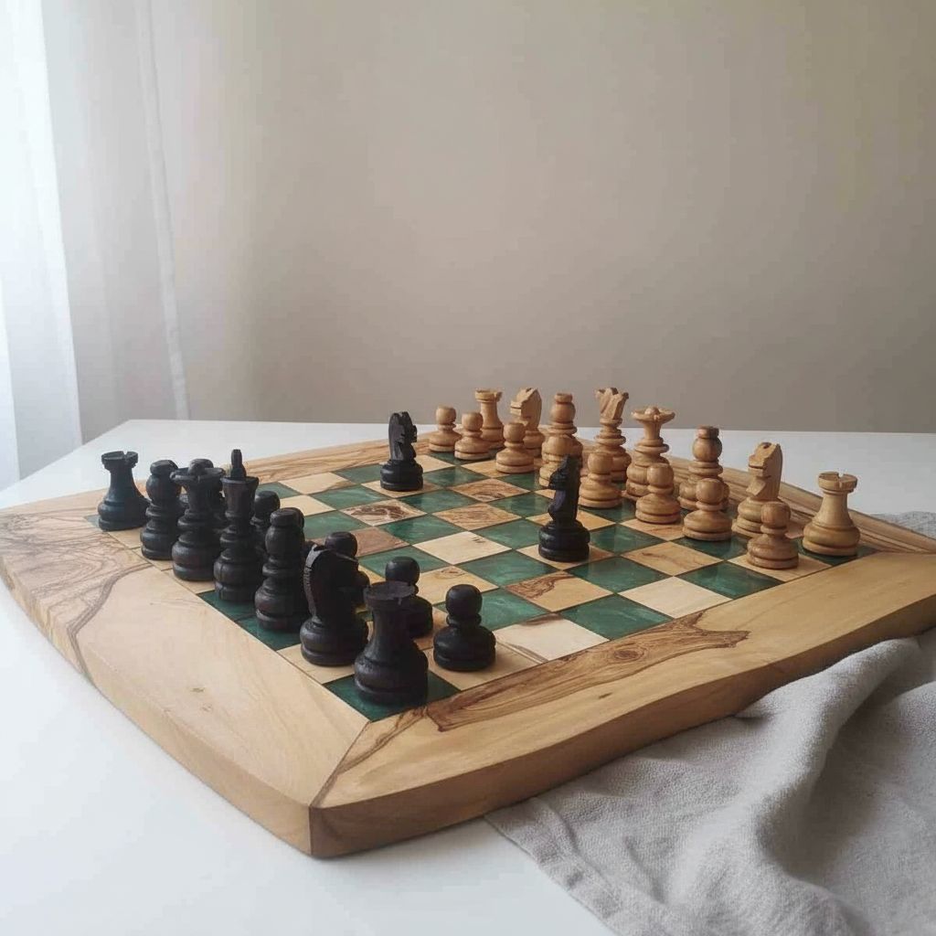 Jeu d'échecs vert exclusif pour des parties captivantes