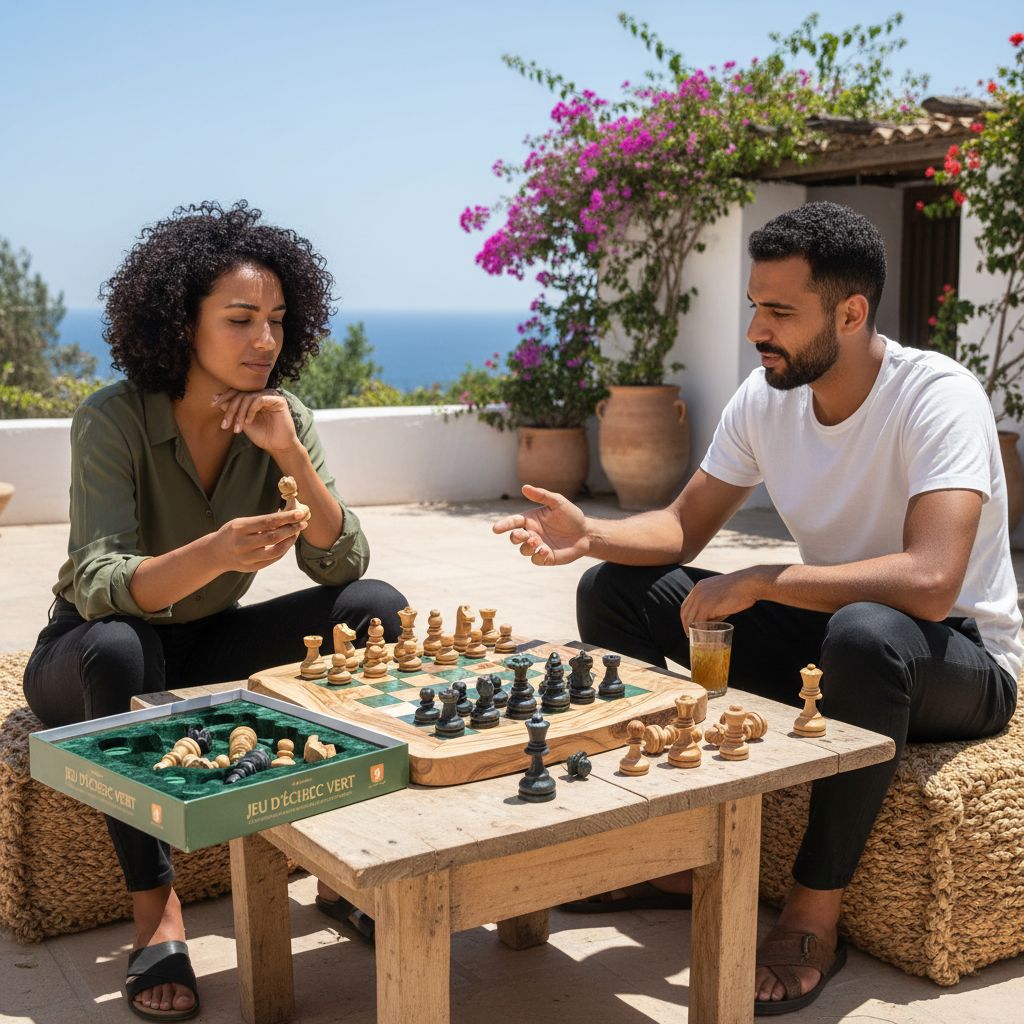 Jeu d'échecs vert exclusif pour des parties captivantes