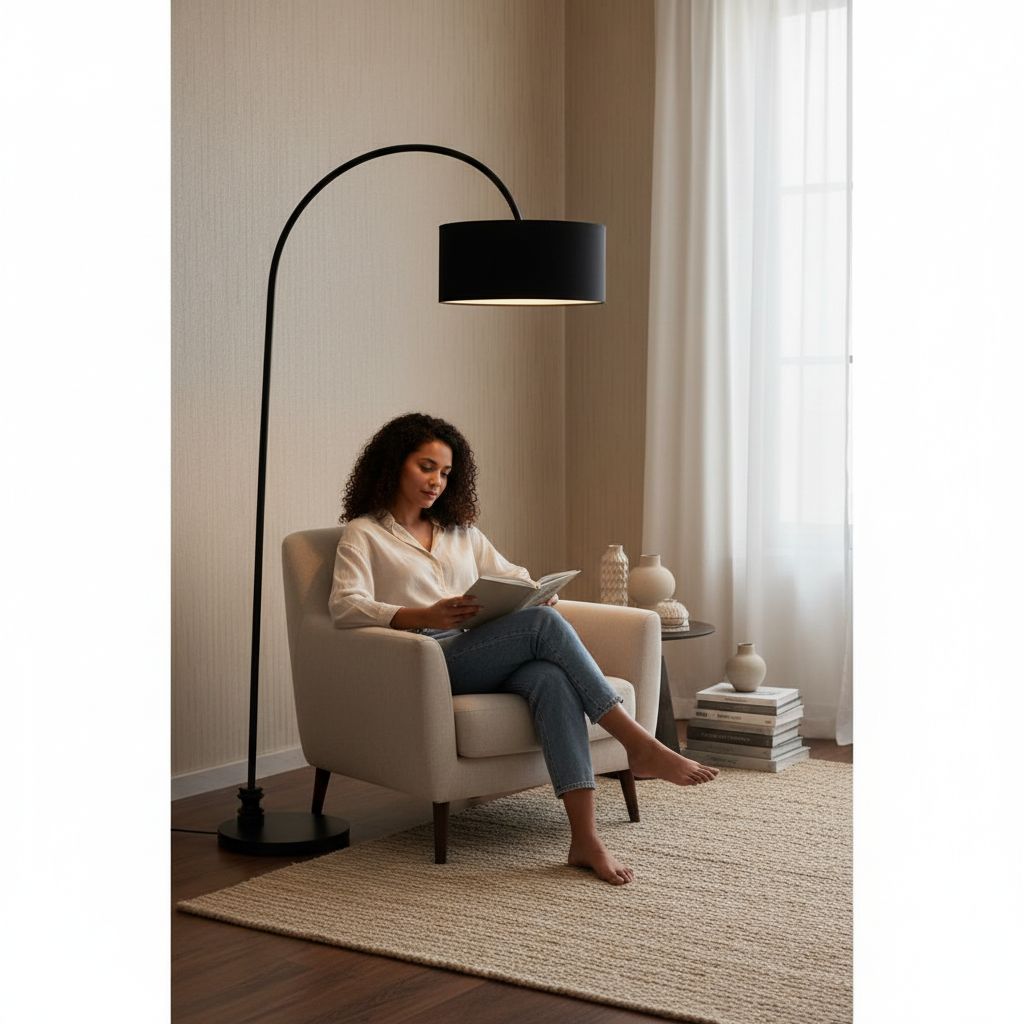 Lampadaire noir girafe XL pour une touche élégante et unique