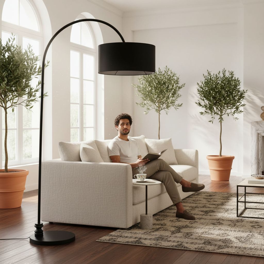 Lampadaire noir girafe XL pour une touche élégante et unique