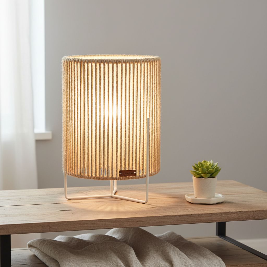 lampe en corde naturelle