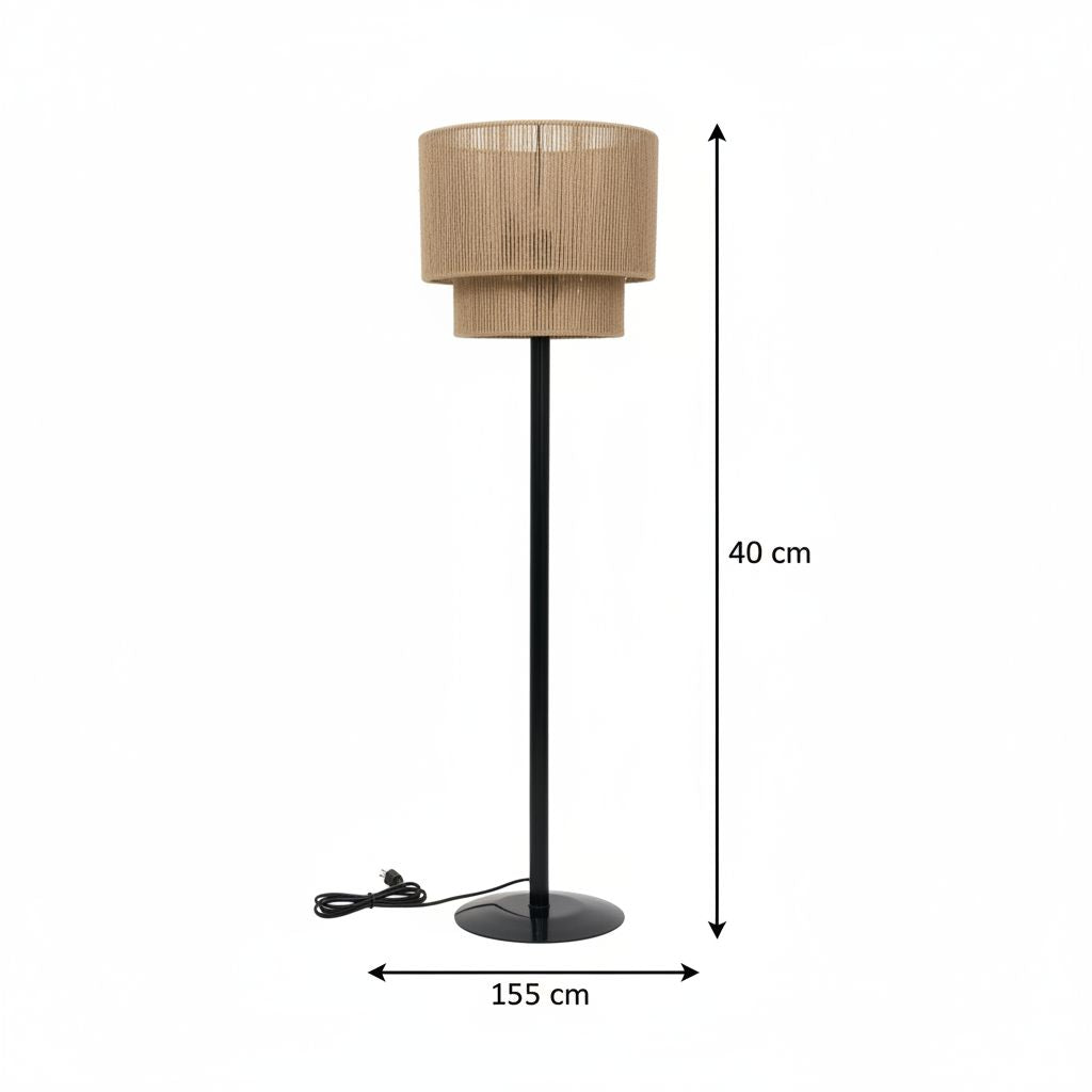 Lampe rustique élégante pour un intérieur chaleureux 155x40x40 cm
