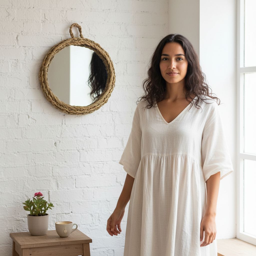 Miroir en halfa fait à la main diamètre 35 cm