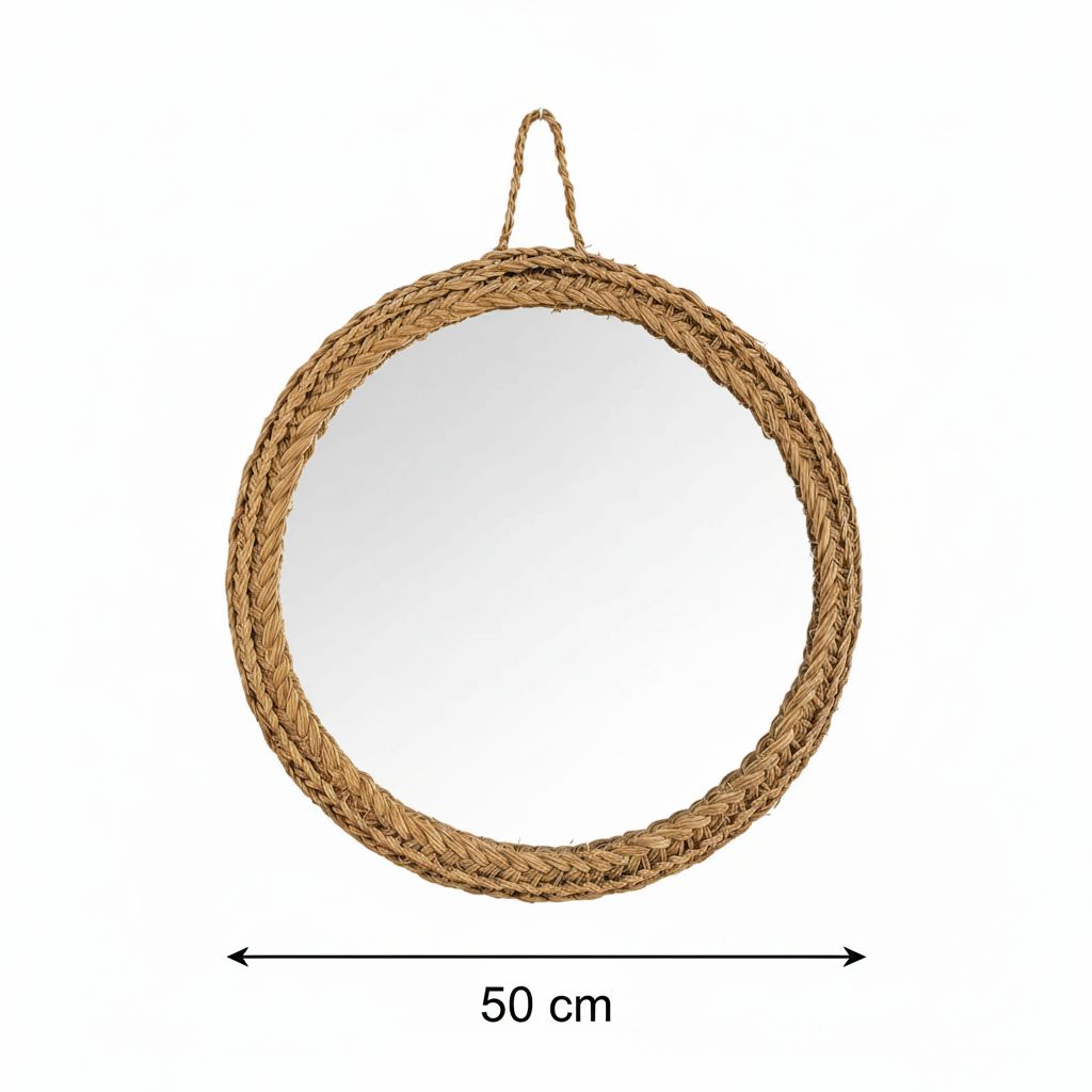 miroir halfa 50 cm de diamètre design exclusif et élégant