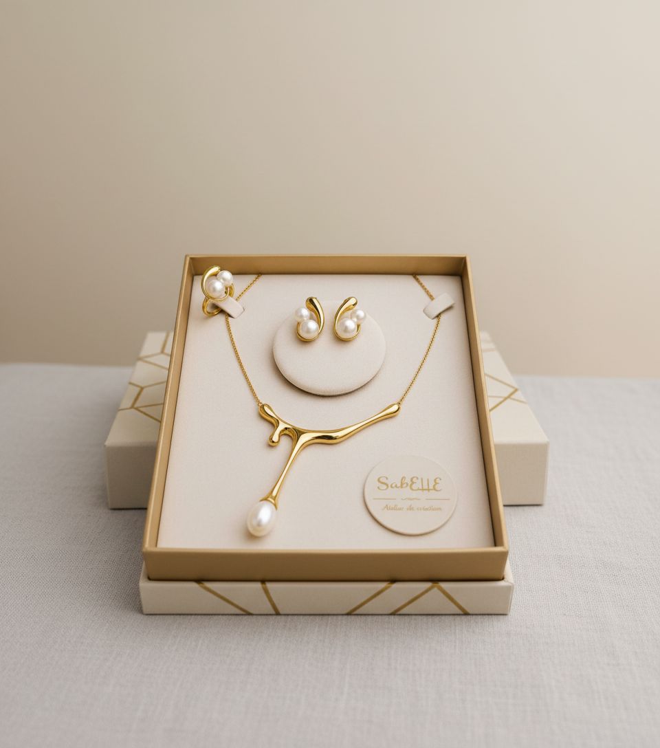 collier argent 925 or 24k avec vraies perles de culture exclusif