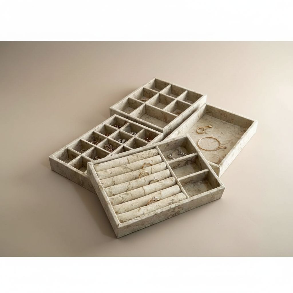 organisateur bijoux élégant 4 pièces pour un rangement parfait