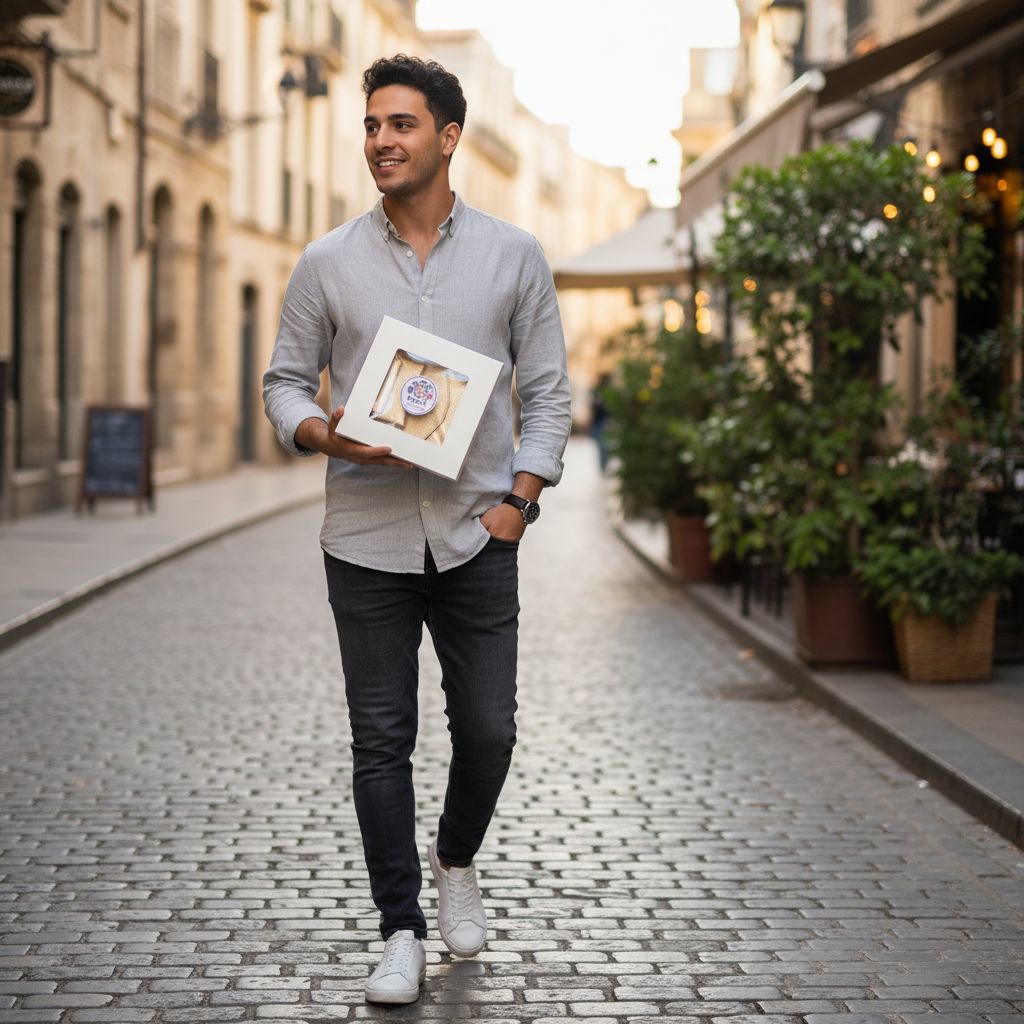 Porte-cartes cuir doré mat fait main
