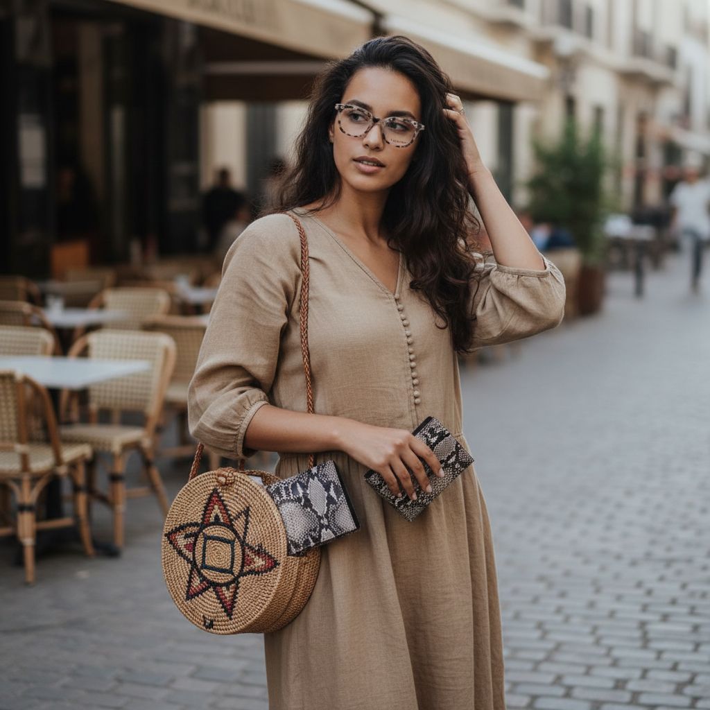 Lunettes chic et portefeuille luxe pour un look irrésistible