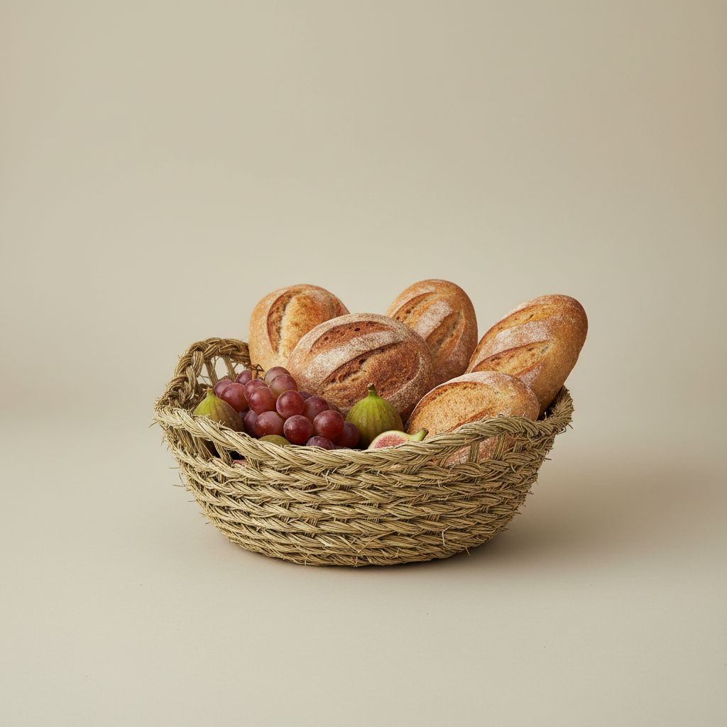 Panier à pain en halfa taille S pour une présentation élégante