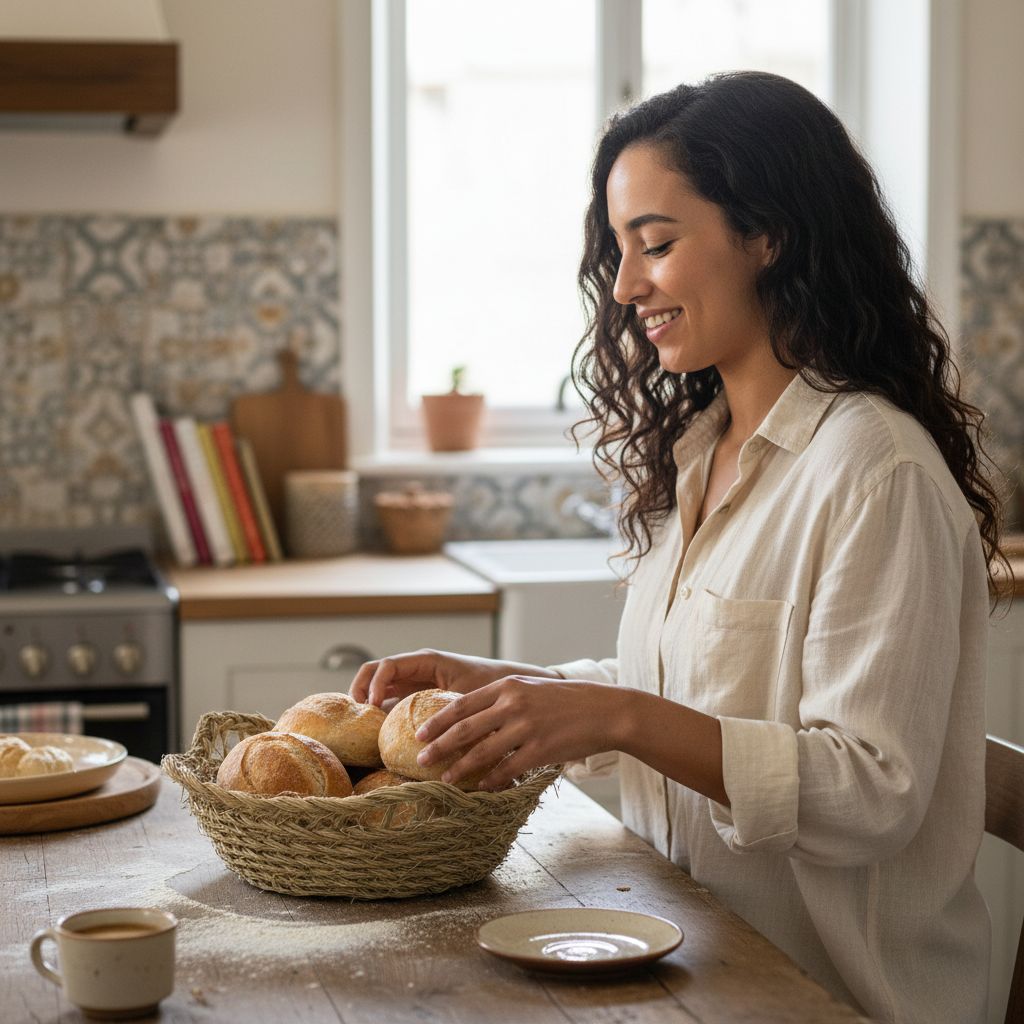 Panier à pain en halfa taille M pour une présentation élégante