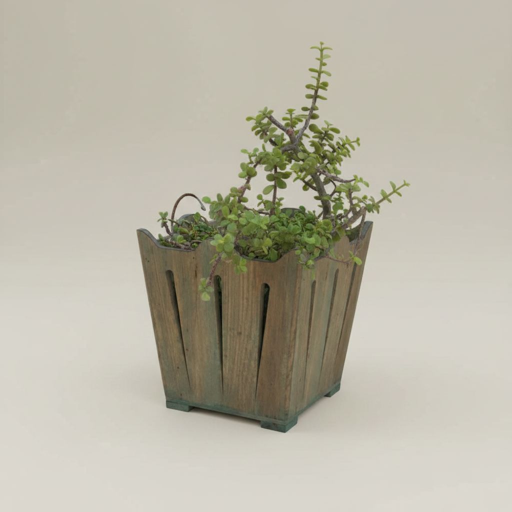 Panier bois authentique pour un rangement élégant et pratique
