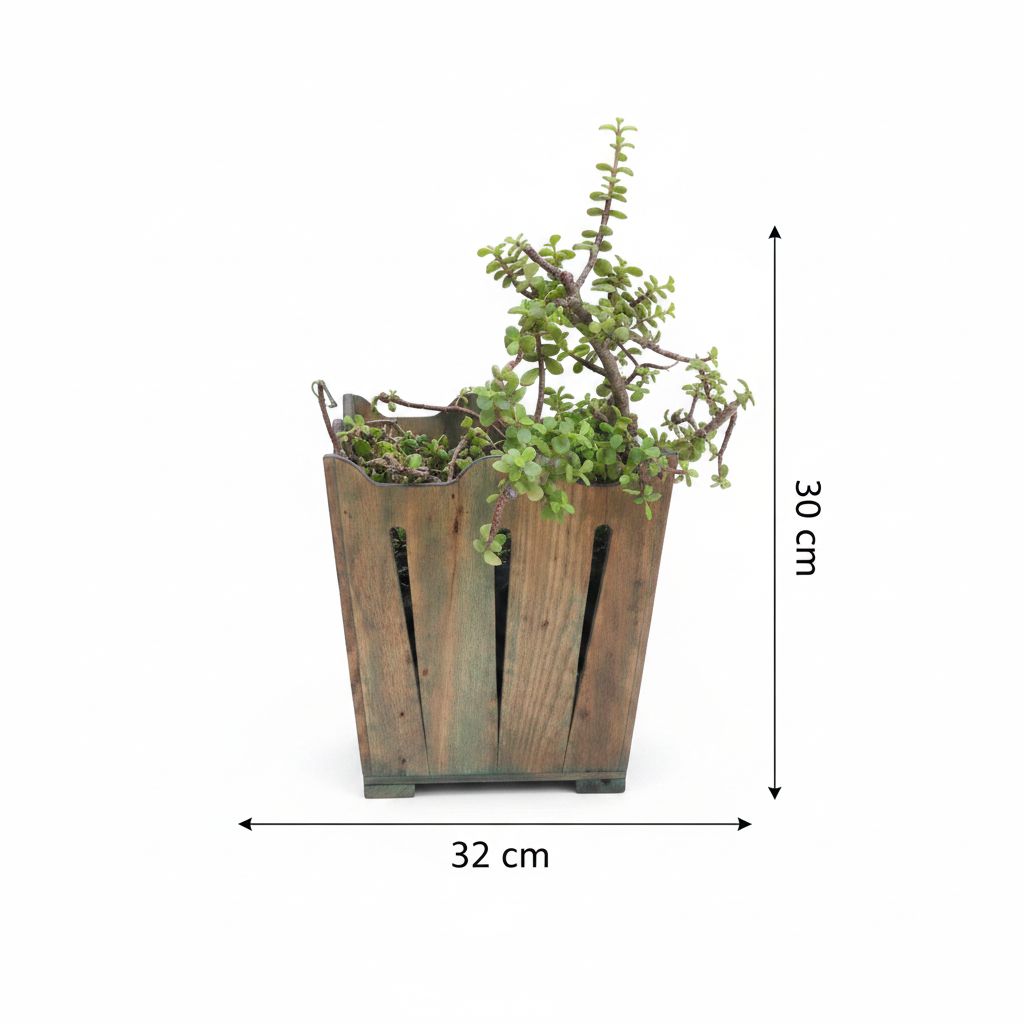 Panier bois authentique pour un rangement élégant et pratique