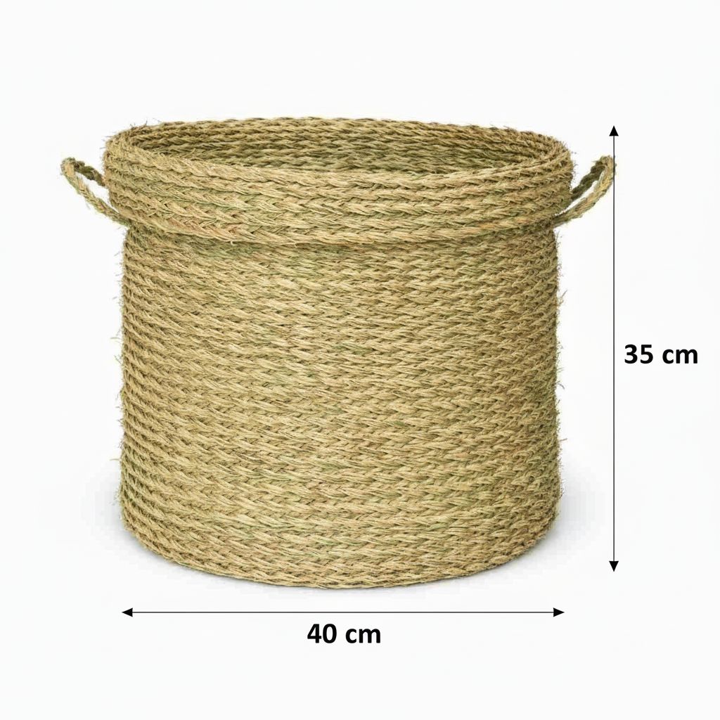 Panier à linge en halfa élégant et pratique taille M