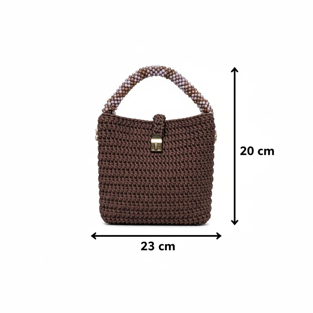 sac tissé Perla cacao élégant pour un style unique et raffiné
