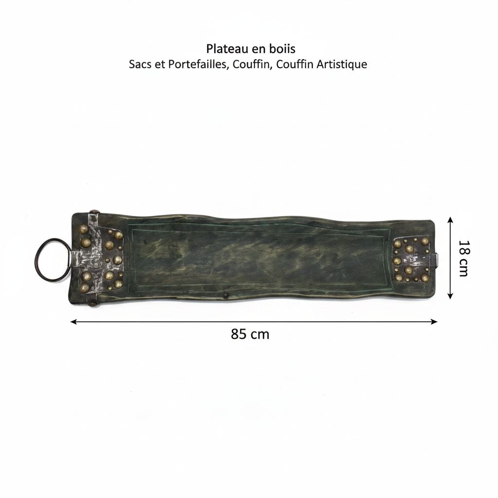 plateau bois premium pour une décoration élégante 85 x 18 x 6 cm
