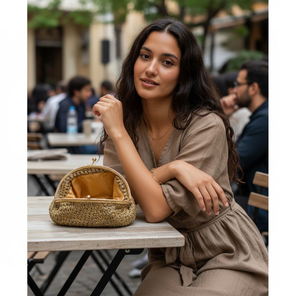 pochette beige doré élégance intemporelle pour un style unique