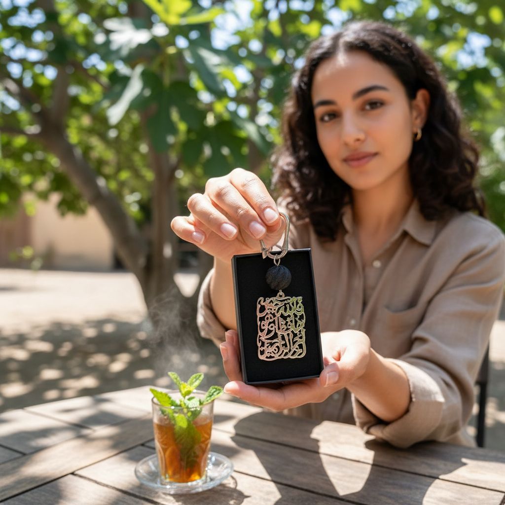 porte clés ambre noir" فالله خير حافظا وهو ارحم الراحمين"