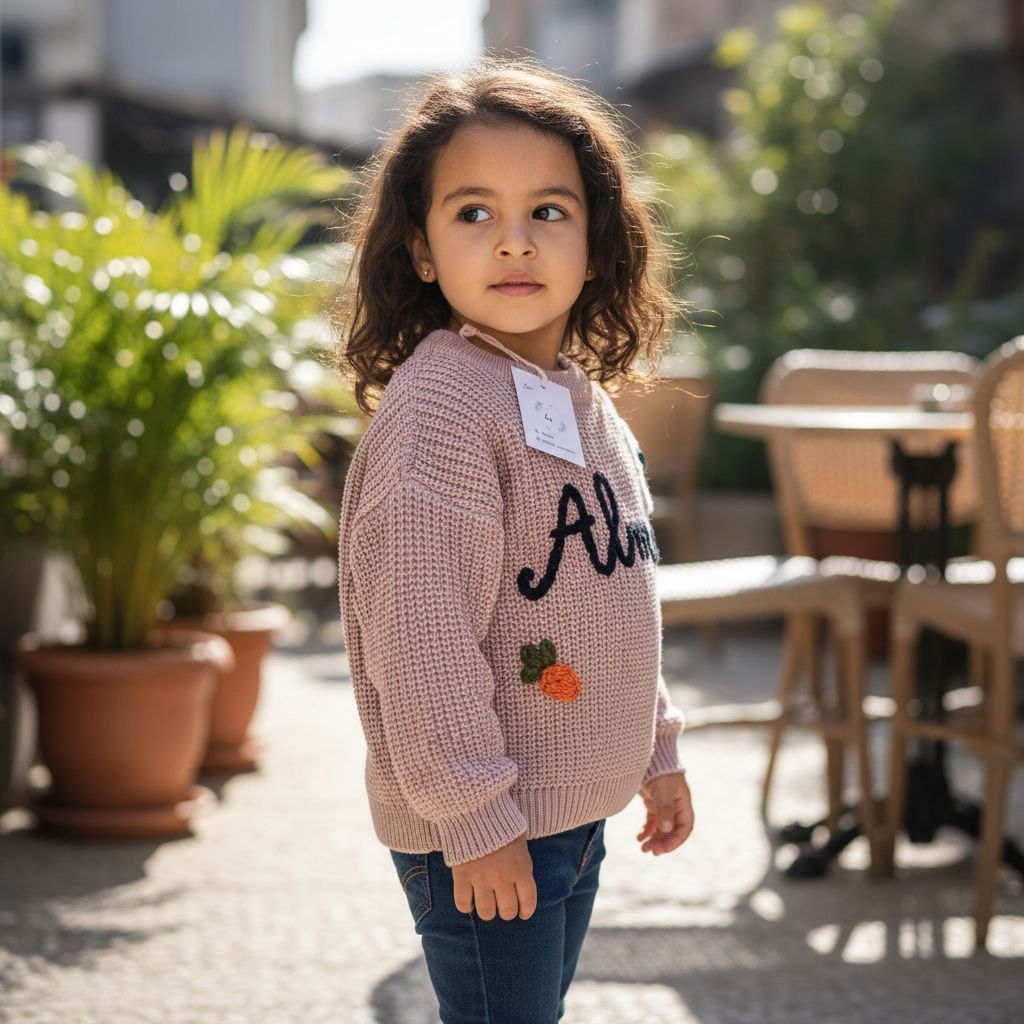 Pull personnalisé irrésistible pour fillette en couleurs tendance