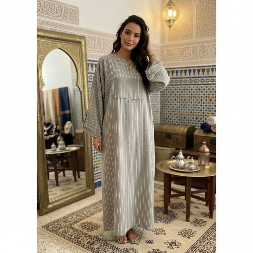Robe chic sport chic en vert et beige pour un look irrésistible
