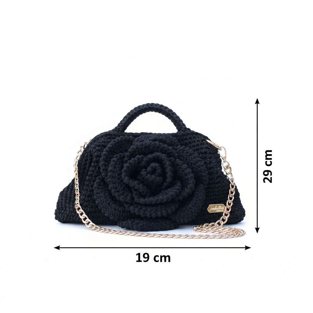 sac rose noir élégant taille M pour un style irrésistible