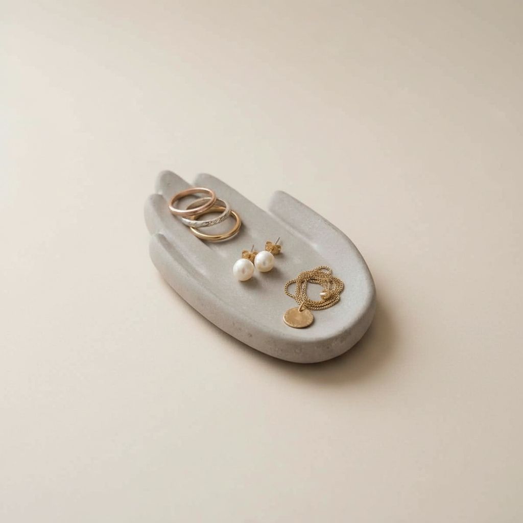 Porte-bijoux grège premium