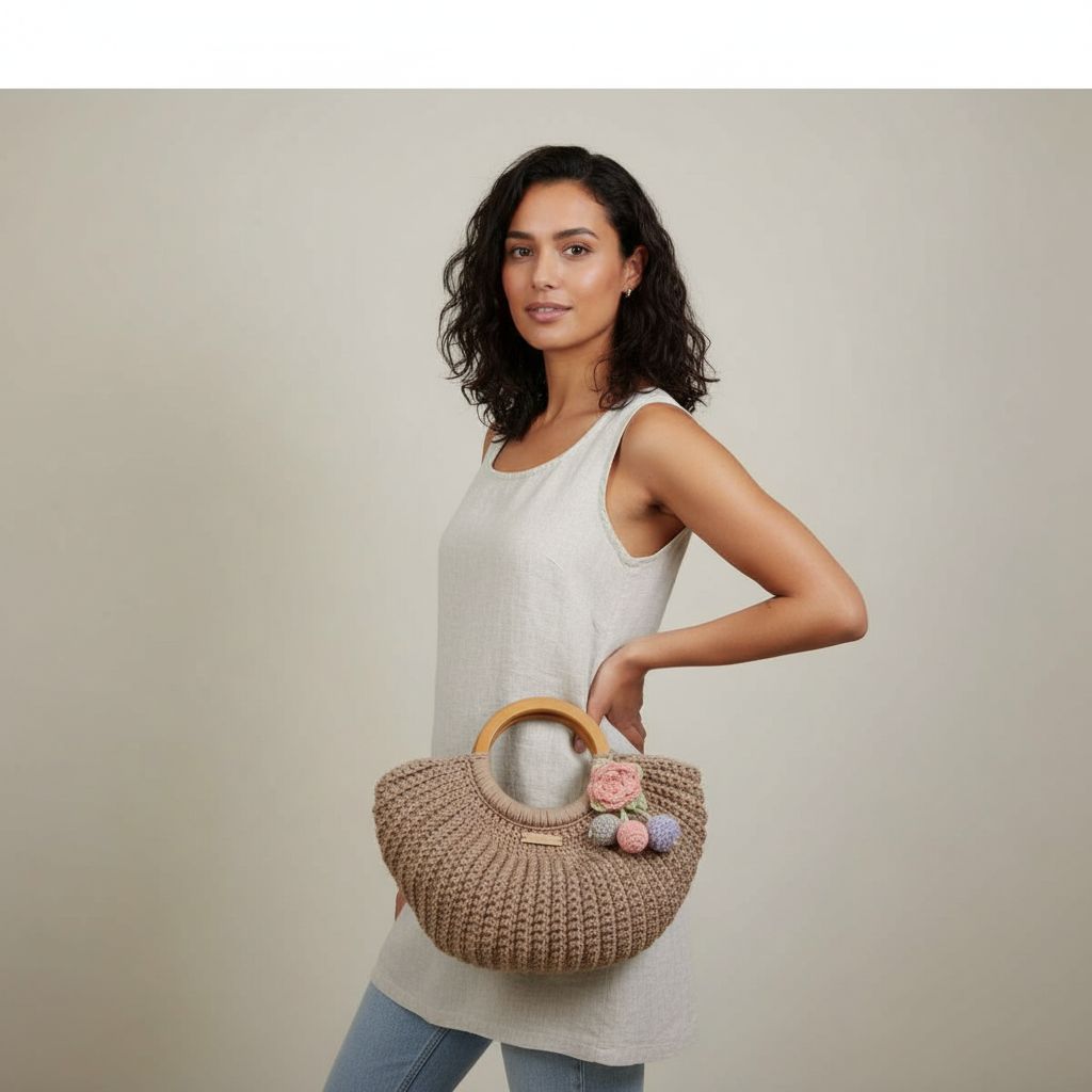 sac crochet beige coquille tendance pour un style unique