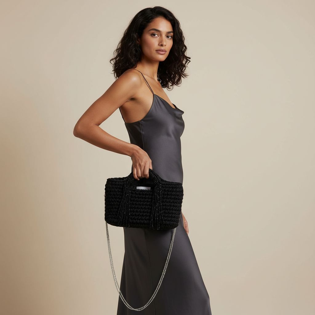 Sac de soirée fait main noir pour un style irrésistible
