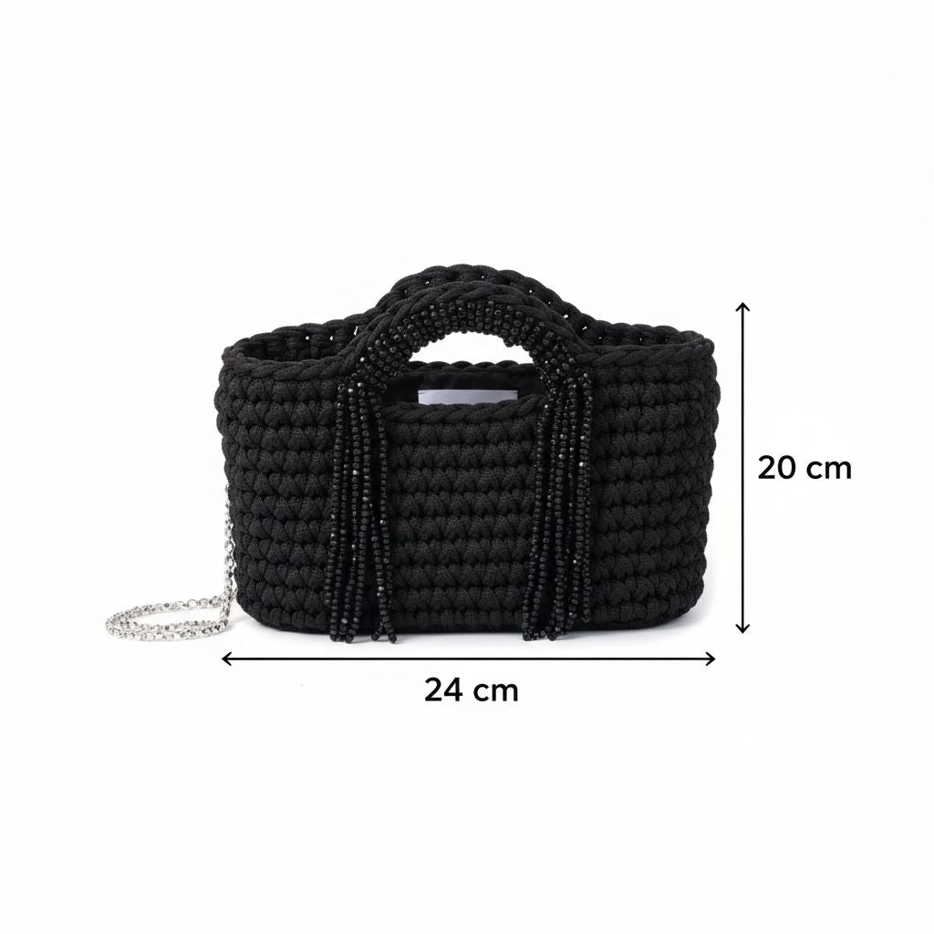 Sac de soirée fait main noir pour un style irrésistible