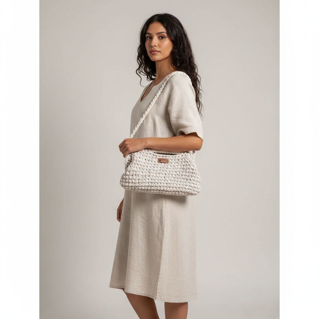 Sac crochet rose argent exclusif pour un style irrésistible